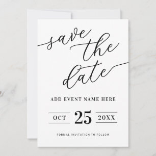 Save The Date Minimaliste Moderne