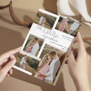 Save The Date Minimaliste moderne 5 Mariage de typographie photo