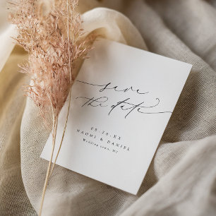 Save The Date Minimaliste Moderne Chic Écriture Élégante