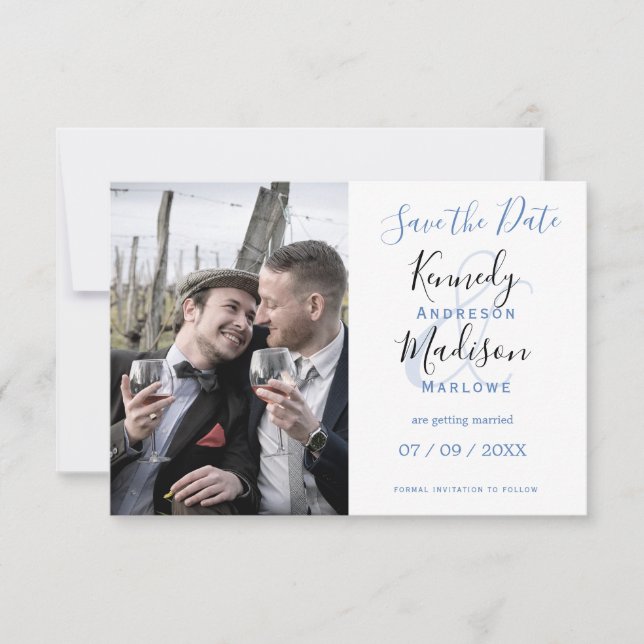 Save The Date ✨ minimaliste moderne 💍 Mariage simple élégant (Devant)