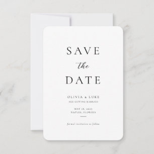 Save The Date Minimaliste Moderne Photo Mariage Arrondi