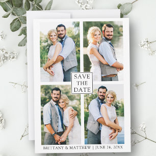 Save The Date Minimaliste moderne Simple Couple 4 Photo