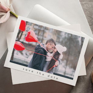 Save The Date Minimaliste moderne simple élégant 2 Mariage photo