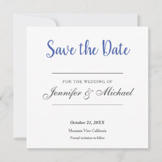Save The Date Minimaliste professionnel mariage