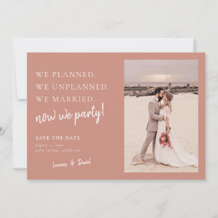 Save The Date Mise à jour du Mariage Desert Pink Enregistrer la 