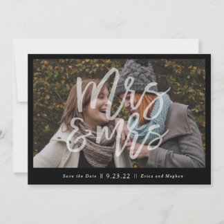 Save The Date "Mme & Mme" Photo Enregistrer la date