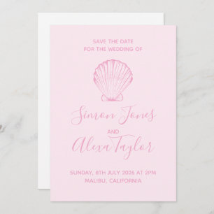 Save The Date Modern Beach destination mariage enregistrer la da