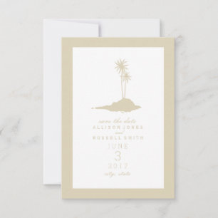 Save The Date Modern Island Beach Mariage Économisez La Date - S