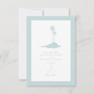 Save The Date Modern Island Beach Mariage Enregistrer La Date - 