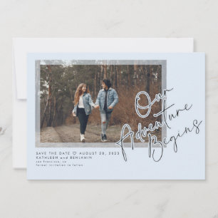 Save The Date Modern Our Adventure commence à sauver la photo de