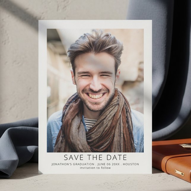 Save The Date Modern Photo Graduation (Créateur téléchargé)