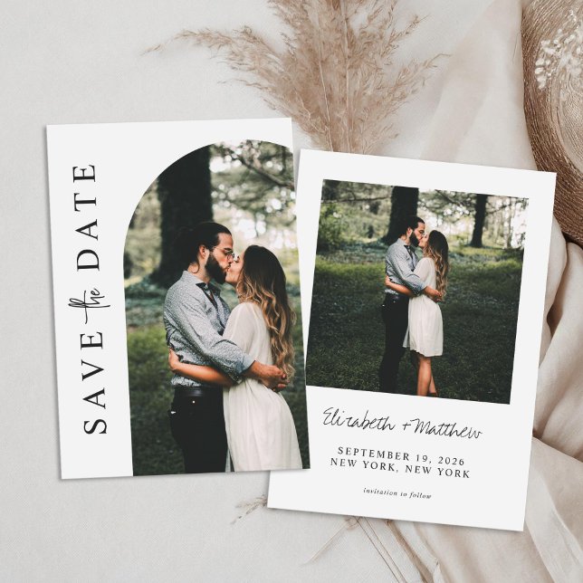 Save The Date Modern Simple Photo Wedding Enregistrer la date (Créateur téléchargé)