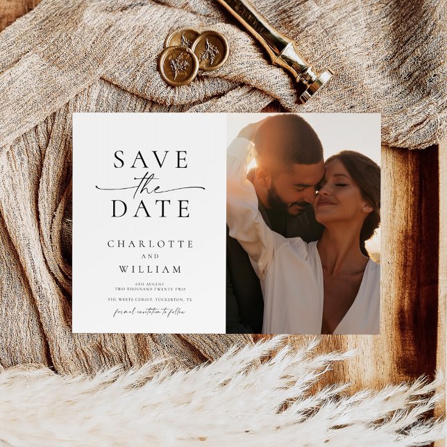 Save The Date Moderne 2 Mariage photo (Créateur téléchargé)