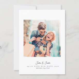 Save The Date Moderne 2 script photo noir et blanc mariage