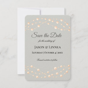 Save The Date Moderne Blush ivoire Romantique Pearl Neutre Maria