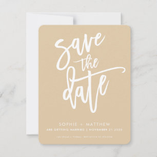 SAVE THE DATE Moderne calligraphie script sauge bl