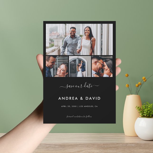 Save The Date Moderne Chic 4 Site Web de Collage de Photos Maria (Créateur téléchargé)