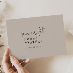 Save The Date Moderne Chic COULEUR Mariage ÉDITABLE