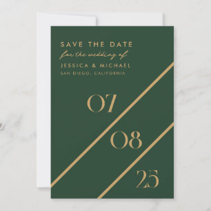 Save The Date Moderne Chic Mariage Date Enregistrer la date