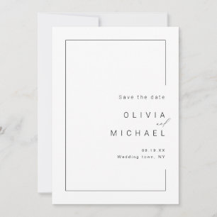 Save The Date Moderne chic minimaliste photo mariage à retenir l