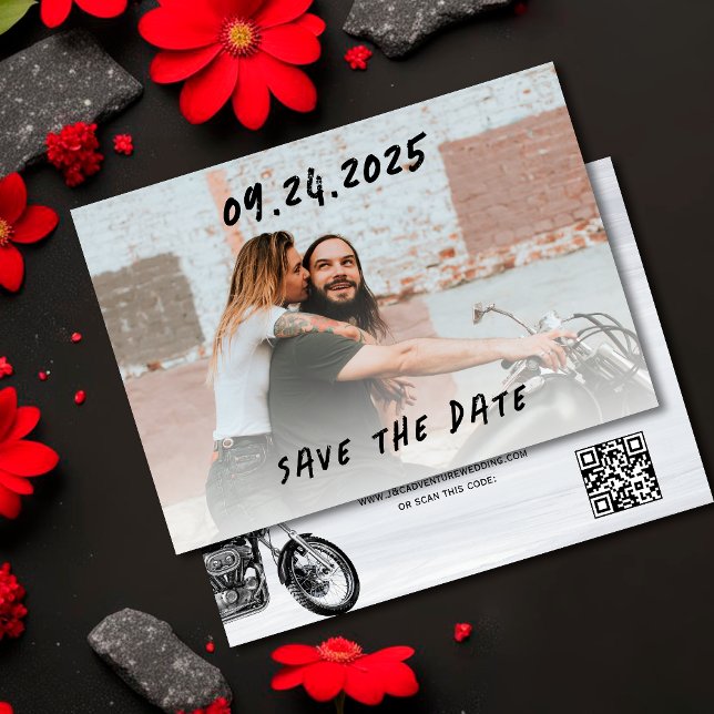 Save The Date Moderne Décontracté Motorcycle Aventure Mariage Ph (Créateur téléchargé)