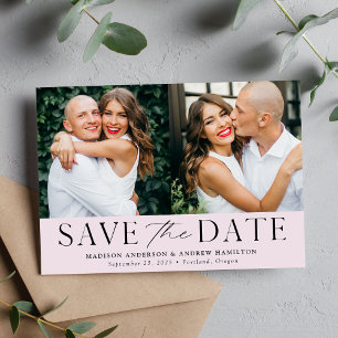 Save The Date Moderne Élégant Lavande Violet 2 Photo