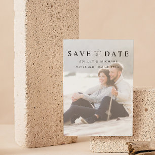 Save The Date Moderne Elegant Vellum Overlay 2 Mariage photo