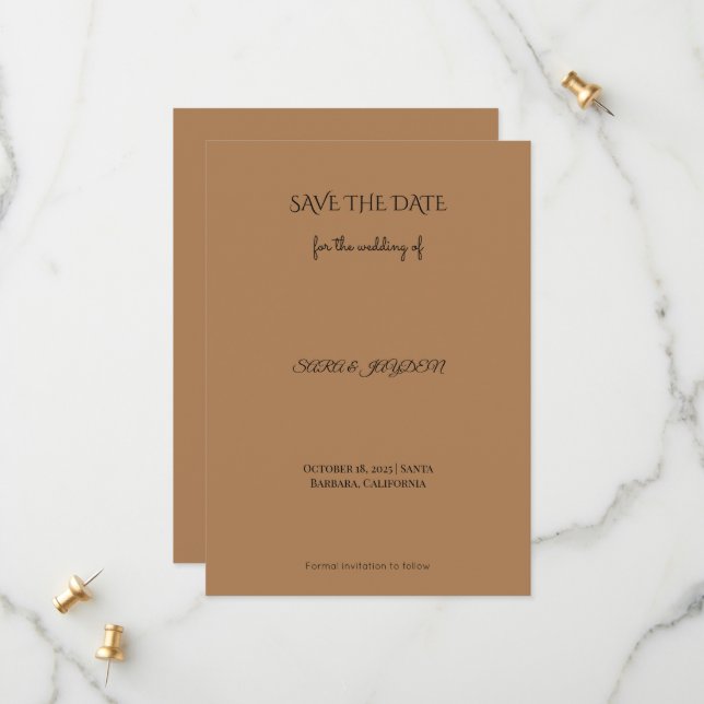 Save The Date Moderne Enregistrer la date | Huile, floral et pho (Devant/Arrière en situation)