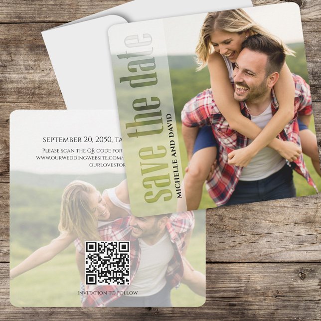 Save The Date Moderne Enregistrer la photo de date personnalisée (Créateur téléchargé)