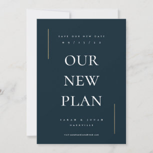 Save The Date Moderne minimal non photo changer la date