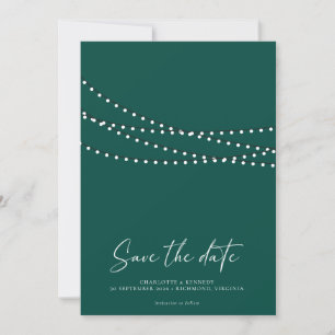 Save The Date Moderne minimal String Lights Photo Enregistrer la