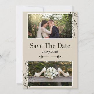 Save The Date Moderne minimaliste Élégant Mariage simple