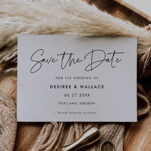 Save The Date Moderne minimaliste enregistrer l'invitation de da