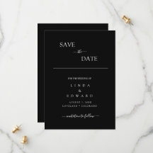 Moderne minimaliste Mariage noir traditionnel