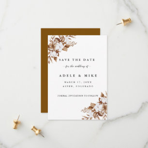 Save The Date Moderne minimaliste Pampas Mariage de bouquet de g