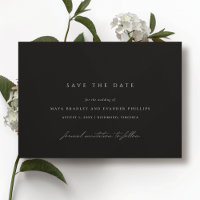 Moderne Noir | Mariage Élégant Minimaliste Sombre