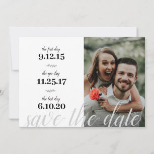 Save The Date Moderne Notre histoire Dates favorites 2 pho