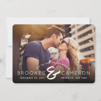 Save The Date Moderne Photo avec Ampersand en brosse pour Sauveg