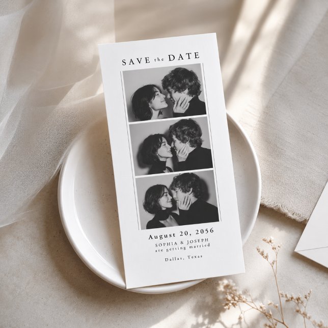 Save The Date Moderne Photo de Mariage Classique Série Typograph (Créateur téléchargé)
