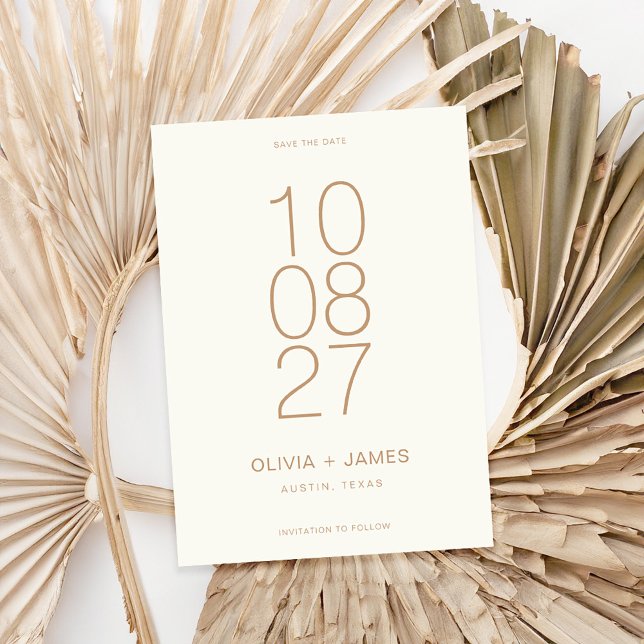 Save The Date Moderne simple Mariage non photo (Créateur téléchargé)