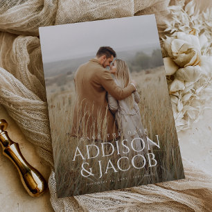 Save The Date Moderne Simple Type Noms Photo Enregistrer La Date