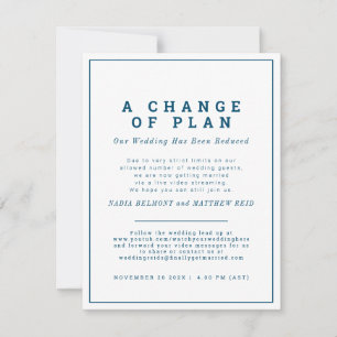 Save The Date Modification du plan par le mariage annuler l'invi