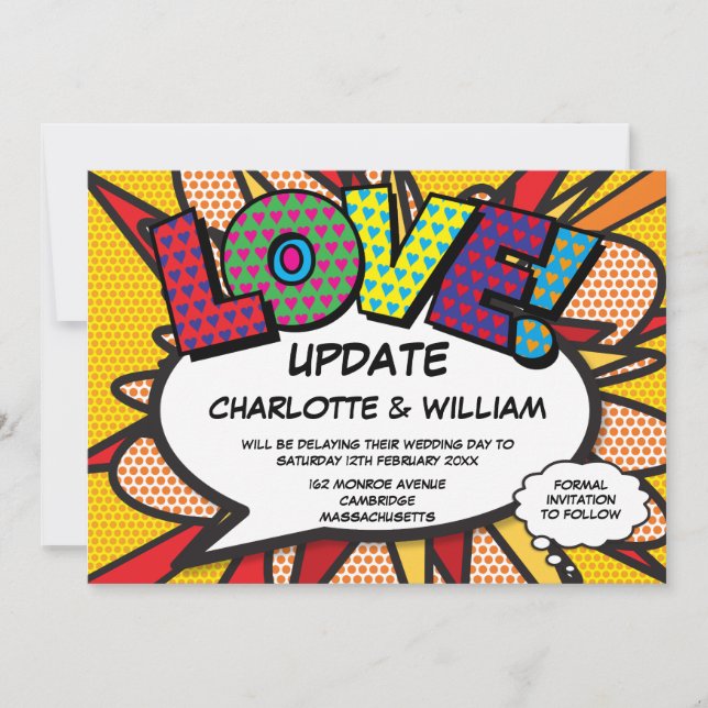 Save The Date Modifier la date Fun Bande Dessinée Moderne (Devant)