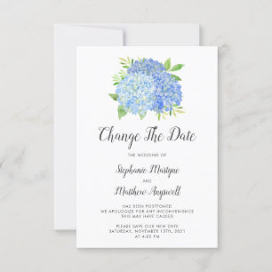 Save The Date Modifier La Date Mariage Blue Hydrangea