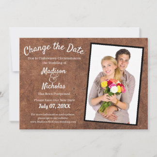 Save The Date Modifier la date Mariage photo - Parchemin Brown f