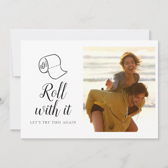 Save The Date Modifier la date reprogrammée de la photo Mariage (Devant)