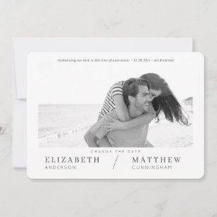 Save The Date Modifier le Mariage photo personnalisé Date simple
