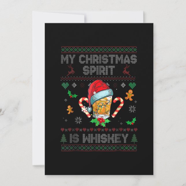 Save The Date Mon Esprit de Noël est Whiskey laide doux Noël P (Devant)