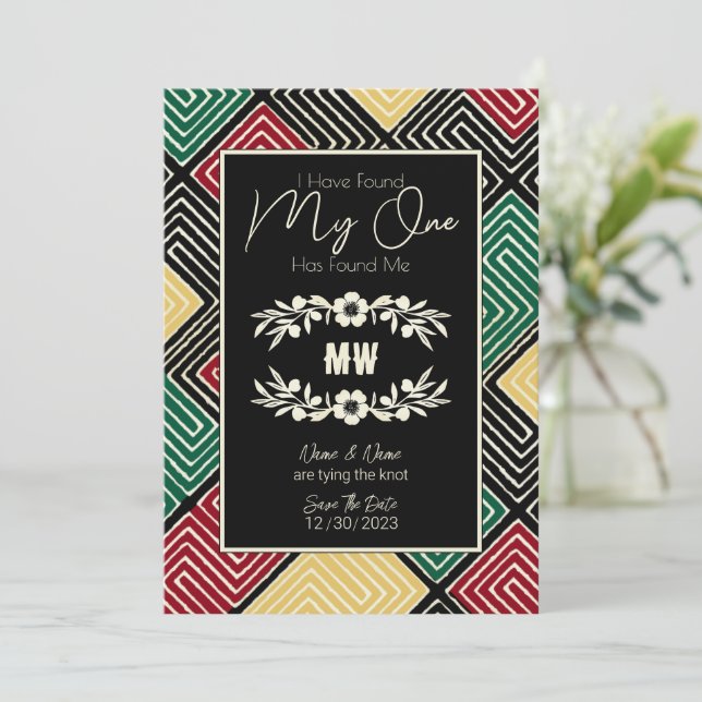 Save The Date MON Mariage Tribal Africain M'A Trouvé (Debout devant)