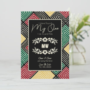 Save The Date MON Mariage Tribal Africain M'A Trouvé